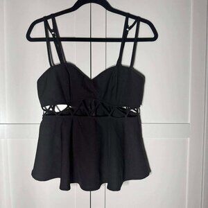 TOBI Women Crisscross design Tank top black MEDIUM